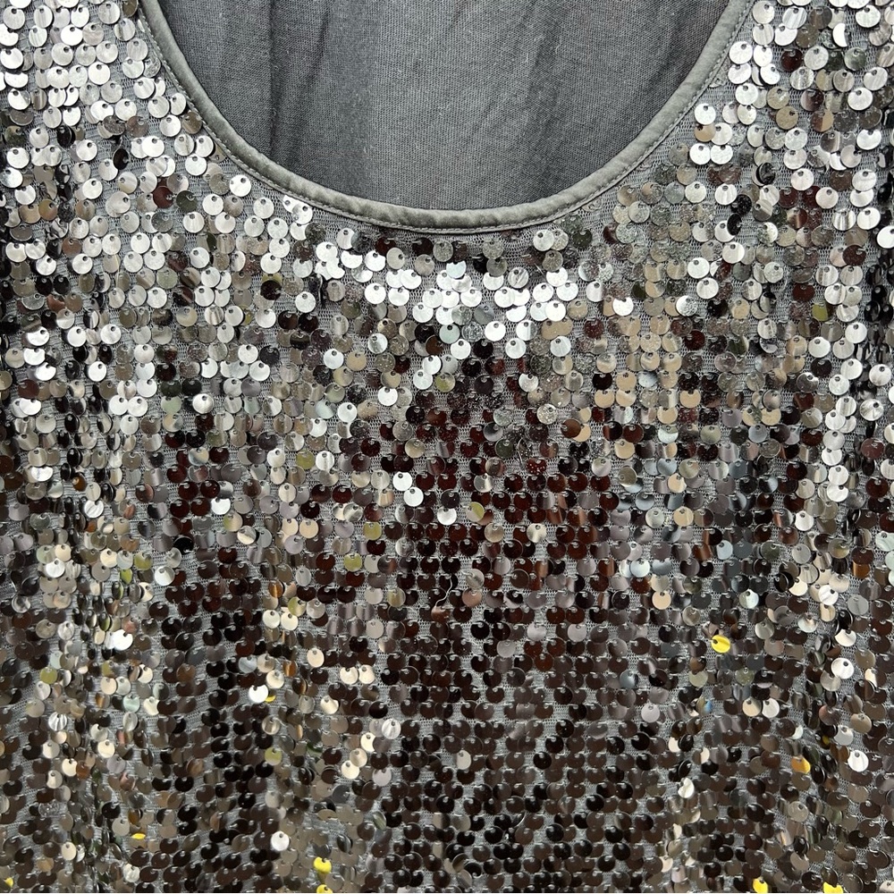 Express Black 2 Fabric Sequin Front And Cotton Sl… - image 3